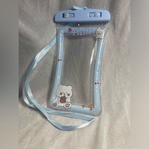 •Pale Blue Waterproof Phone Landyard•